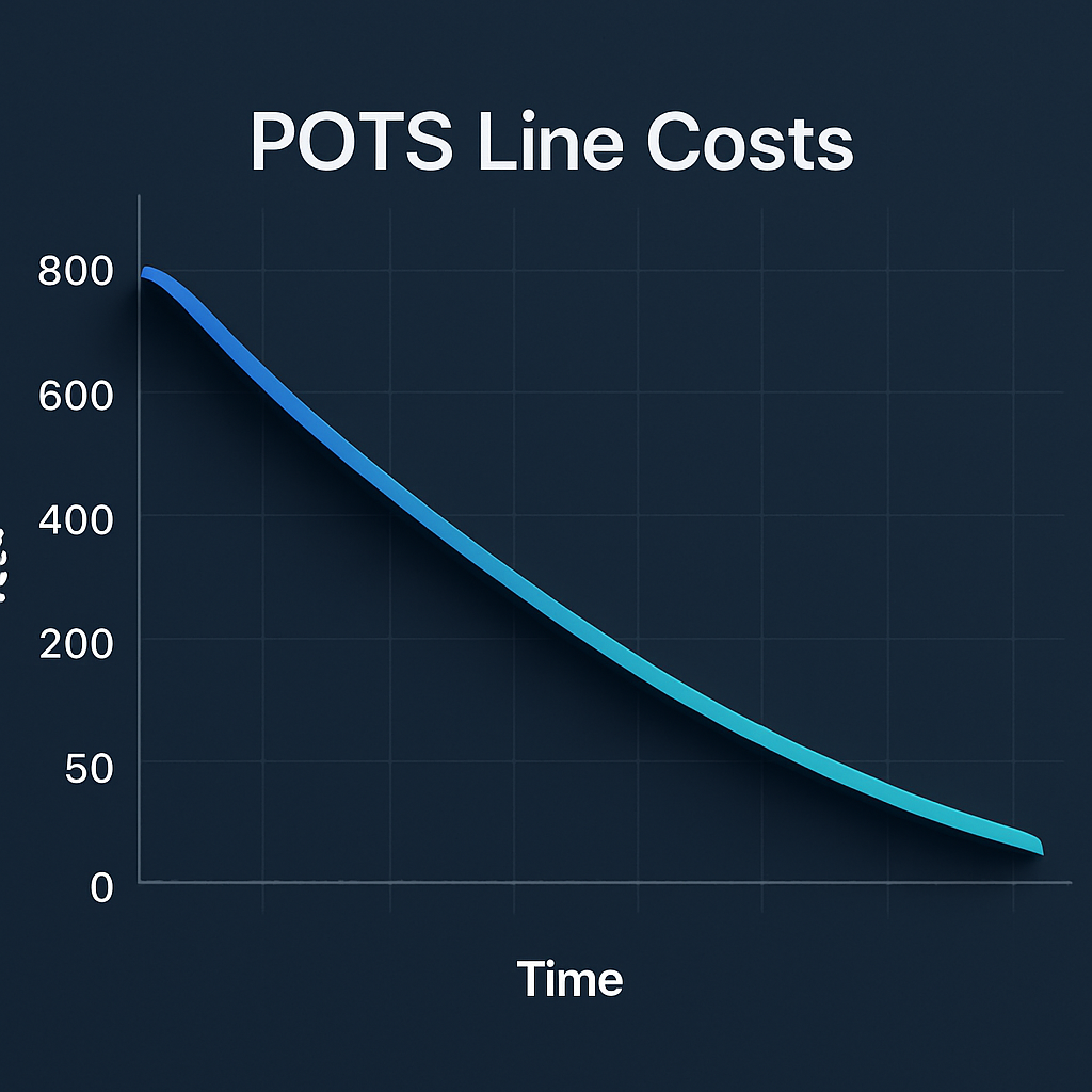 Graph showing costs dropping
